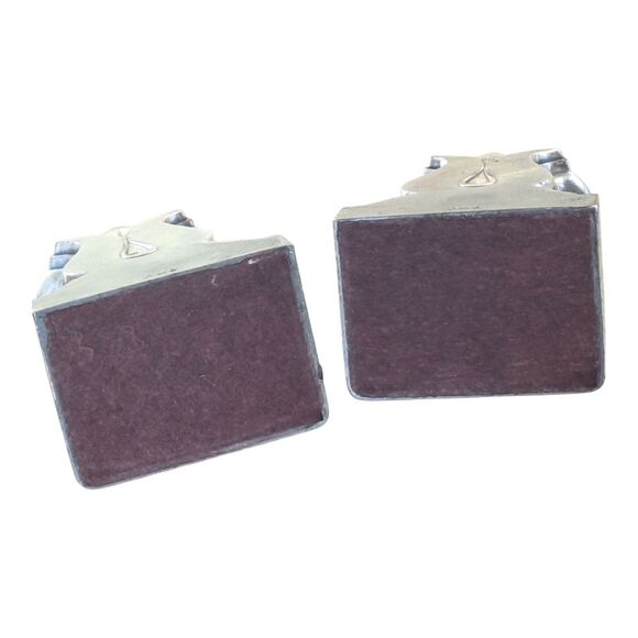 Harp Lyre Heavy Metal Art Deco Bookends Silver Toned Vintage PMC Made in USA - Picture 8 of 16